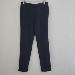 BCBGMaxAzria Pants XS Black Pique Knit Pull On Slim Straight Business Casual